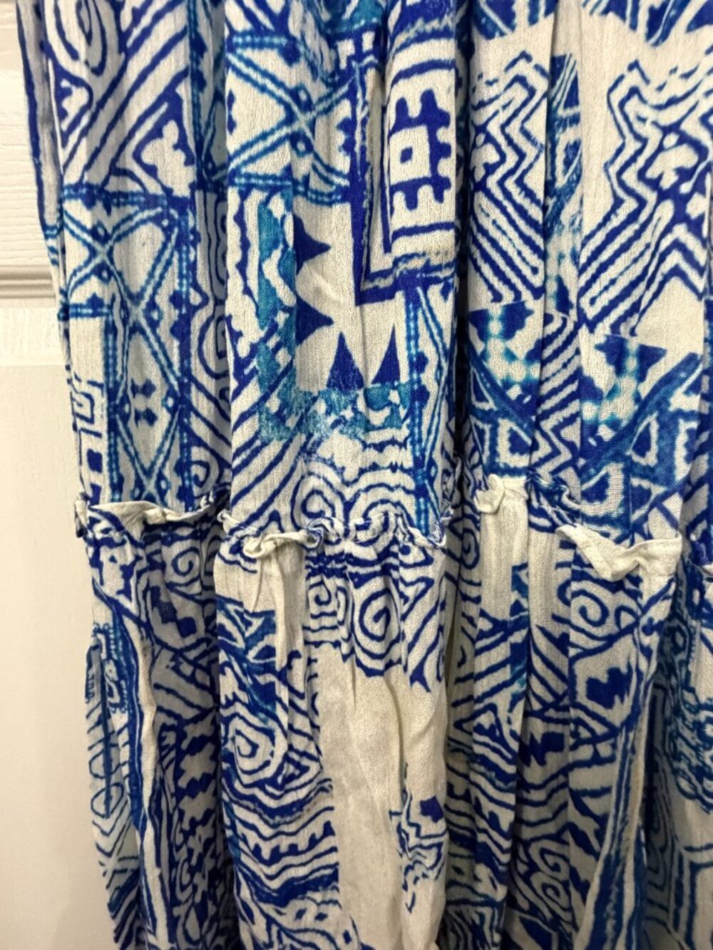 Hemant & Nandita Tie-Tassel Maxi Dress -Embroidered- S (fits to L)  - MSRP $648 - Picture 9 of 16